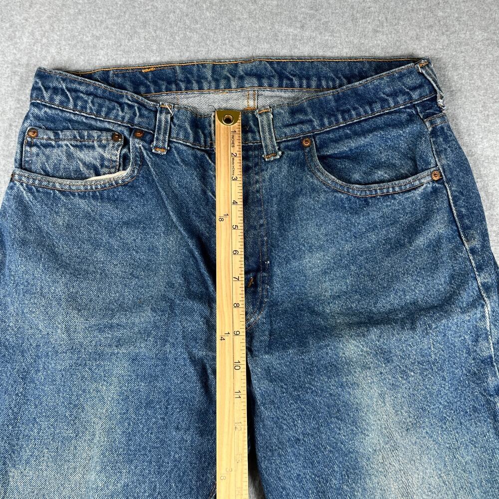 Levis 505 XX Pants Jeans 36x30 Blue Denim Straight Leg Distressed Mens - Picture 4 of 10